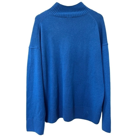 Rails Sasha Wool Cashmere Sweater Size XXL Delft Blue Mock Neck NEW - Picture 2 of 8